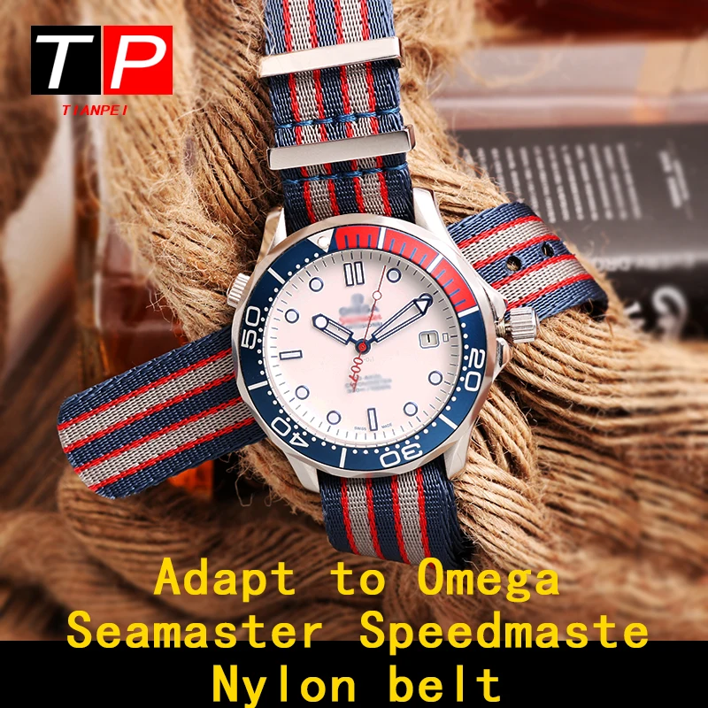 High Quality Nylon Watchband Strap For Omega Seamaster 300 Ghost Party NATO 007 James Bond 20mm 22mm Watch Strap Bracelet