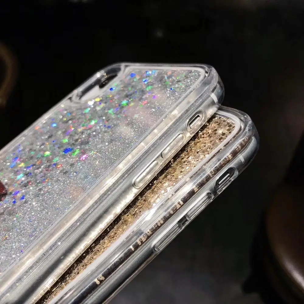 Чехол для телефона с блестками в виде сердечек iphone 12 11 pro max 12mini X XR XS MAX | Мобильные