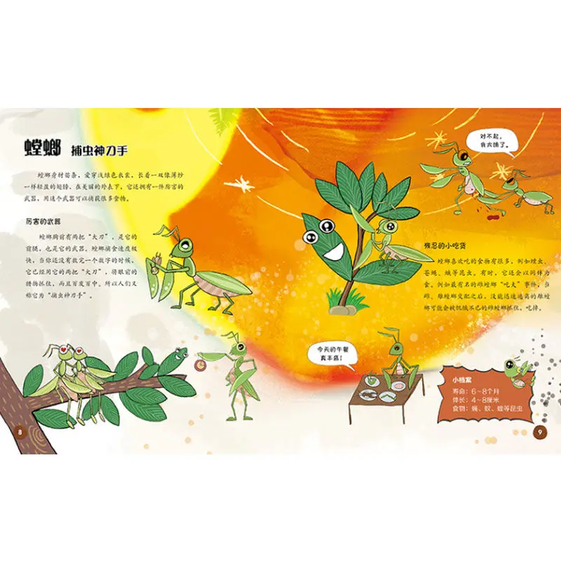 Wonderful World of Insects Children's Books Picture Parent-child Early Education Enlightenment Puzzle Story Book Livros | Канцтовары