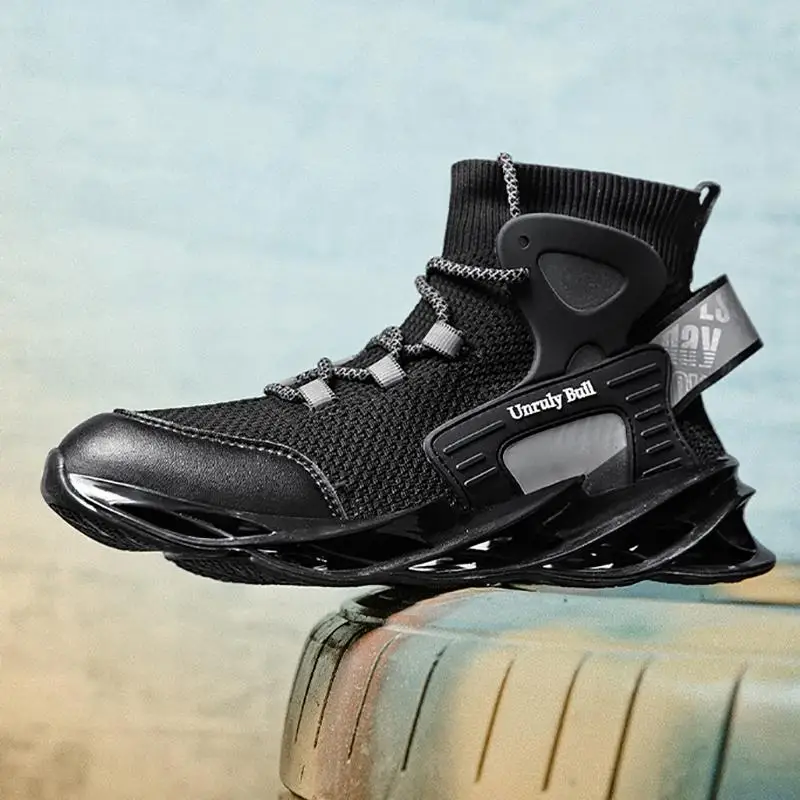 

2021 Fashion New Men's Running Shoes High Top Breathable Male Sports Shoes Comfortable Antiskid Damping Mesh Men Shoes
