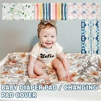 unisex baby diaper change table sheet changing pad cover floral print fitted crib sheet infant or toddler bed nursery