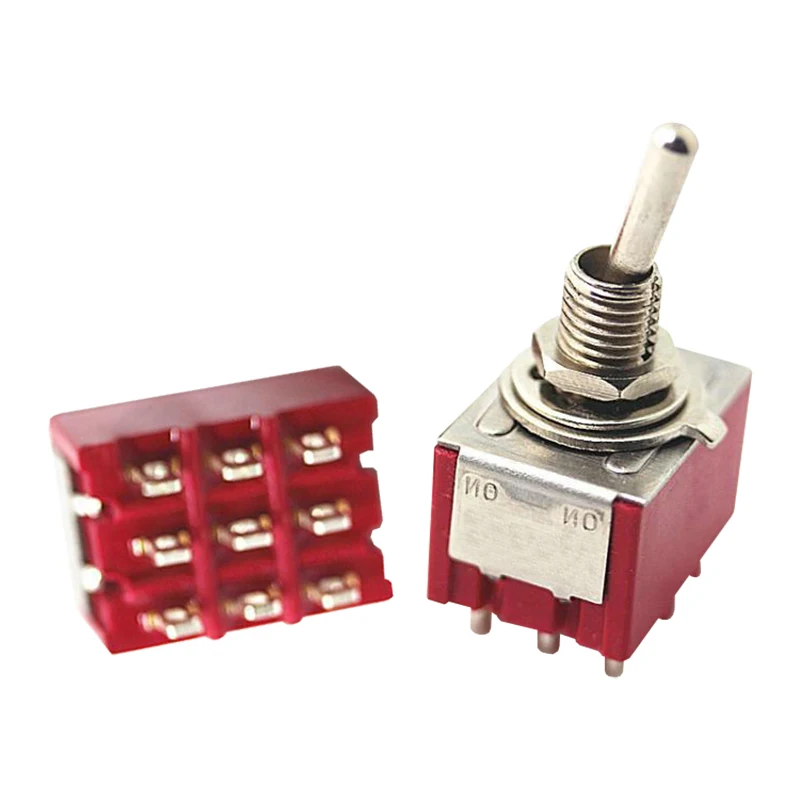 Клавишный переключатель трехрычажный 2-позиционный открывающийся 6 мм с