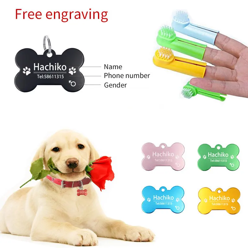 YVYOO Персонализированные Бирки Для удостоверения личности питомца