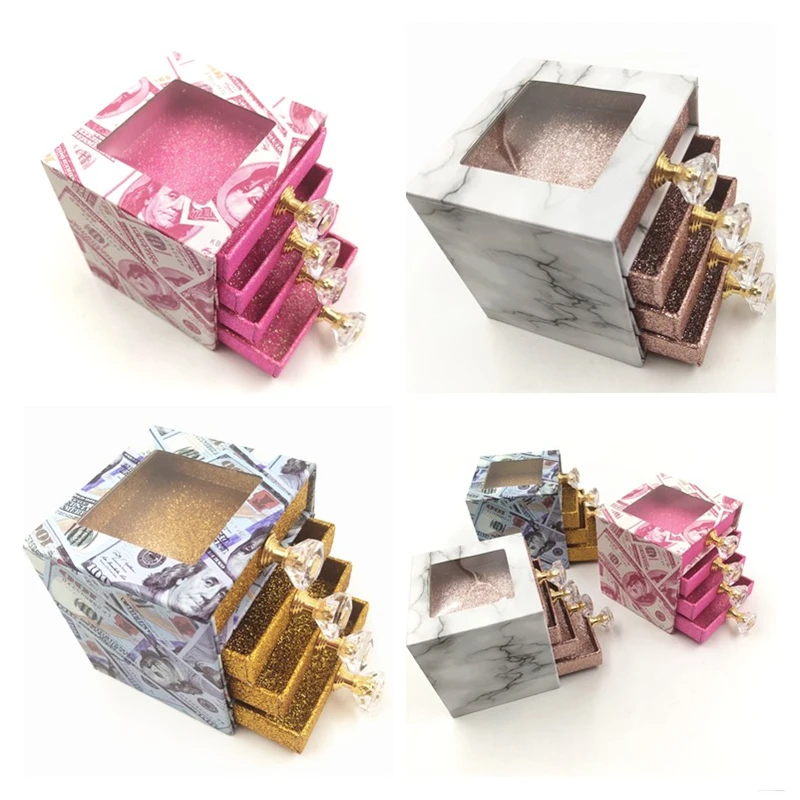 

Новинка, 4 пары, коробка для ресниц, коробка для упаковки ресниц, 3d коробки для накладных ресниц, искусственные трафареты, полоски, бриллиант...