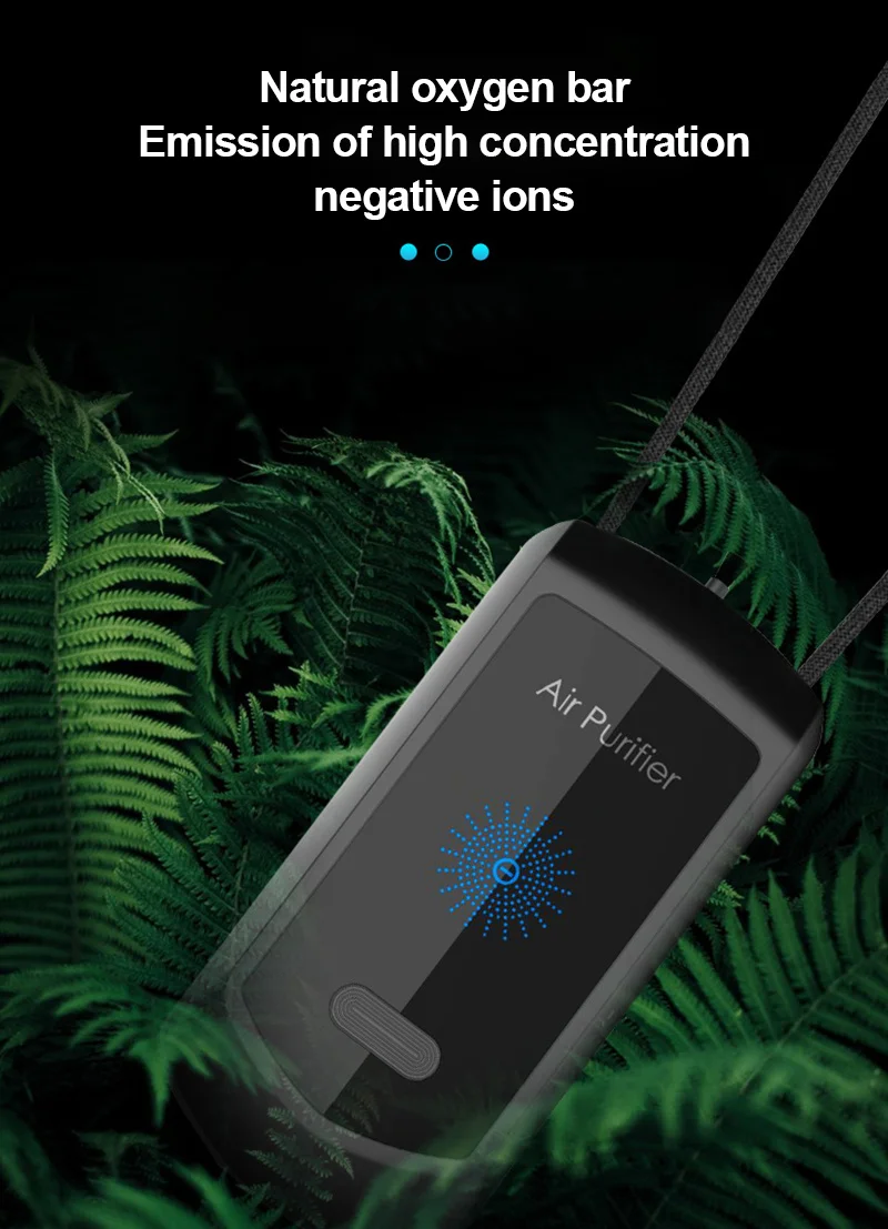 

Wearable Necklace Mini Portable USB Air Cleaner Negative Lon Generator Low Noise Air Purifier 5V Car Air Purifiers