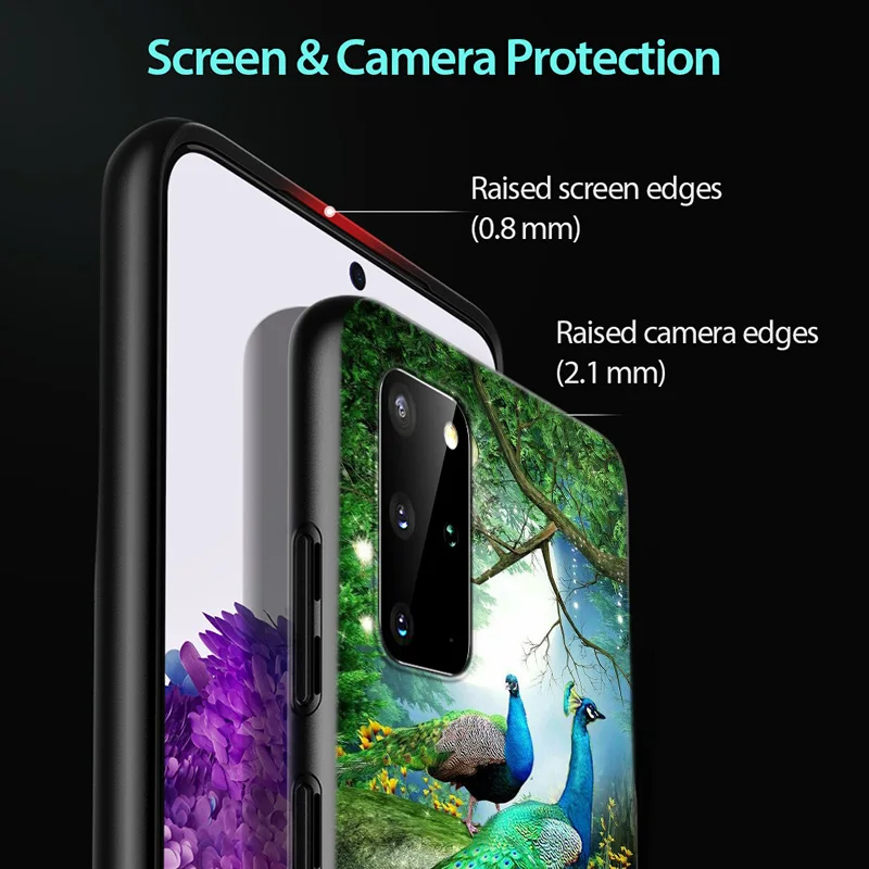 

Colorful Gorgeous Peacock Feather for Samsung Galaxy A12 S20 FE Plus Ultra Note 10 Lite A91 A71 A51 A42 A21S 5G Phone Case