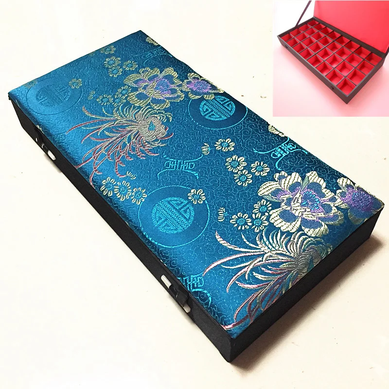 Бутик цветочный 32 ячейки кольцо деревянный ящик для хранения китайские шелковые