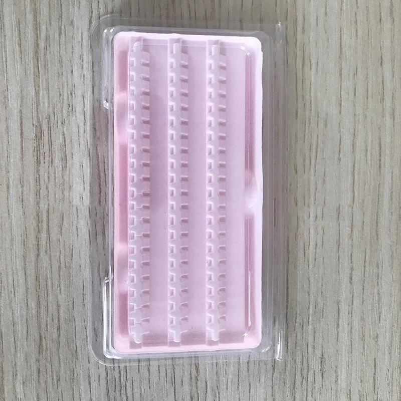 Прозрачная коробка для хранения ресниц и макияжа с держателем