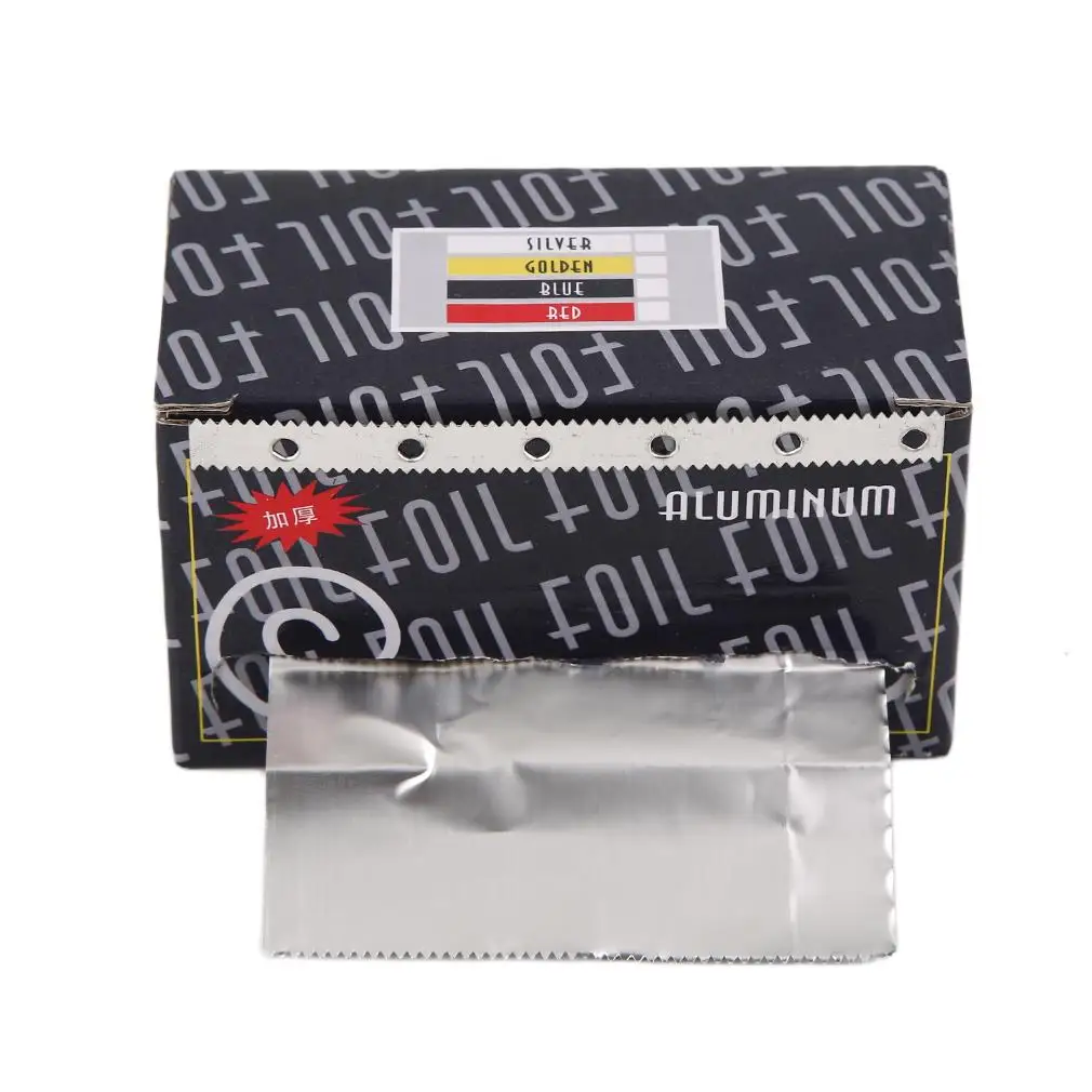 Portable Lightweight Manicure Tinfoil Foil For Highlighting& Colouring Hair Nails Box Aluminium With Silver Color Easy to Use