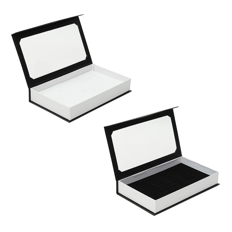 

72 Кольцо ювелирные изделия Дисплей ящик для хранения лоток Показать Чехол Органайзер держатель серьги, кольцо коробка с крышкой