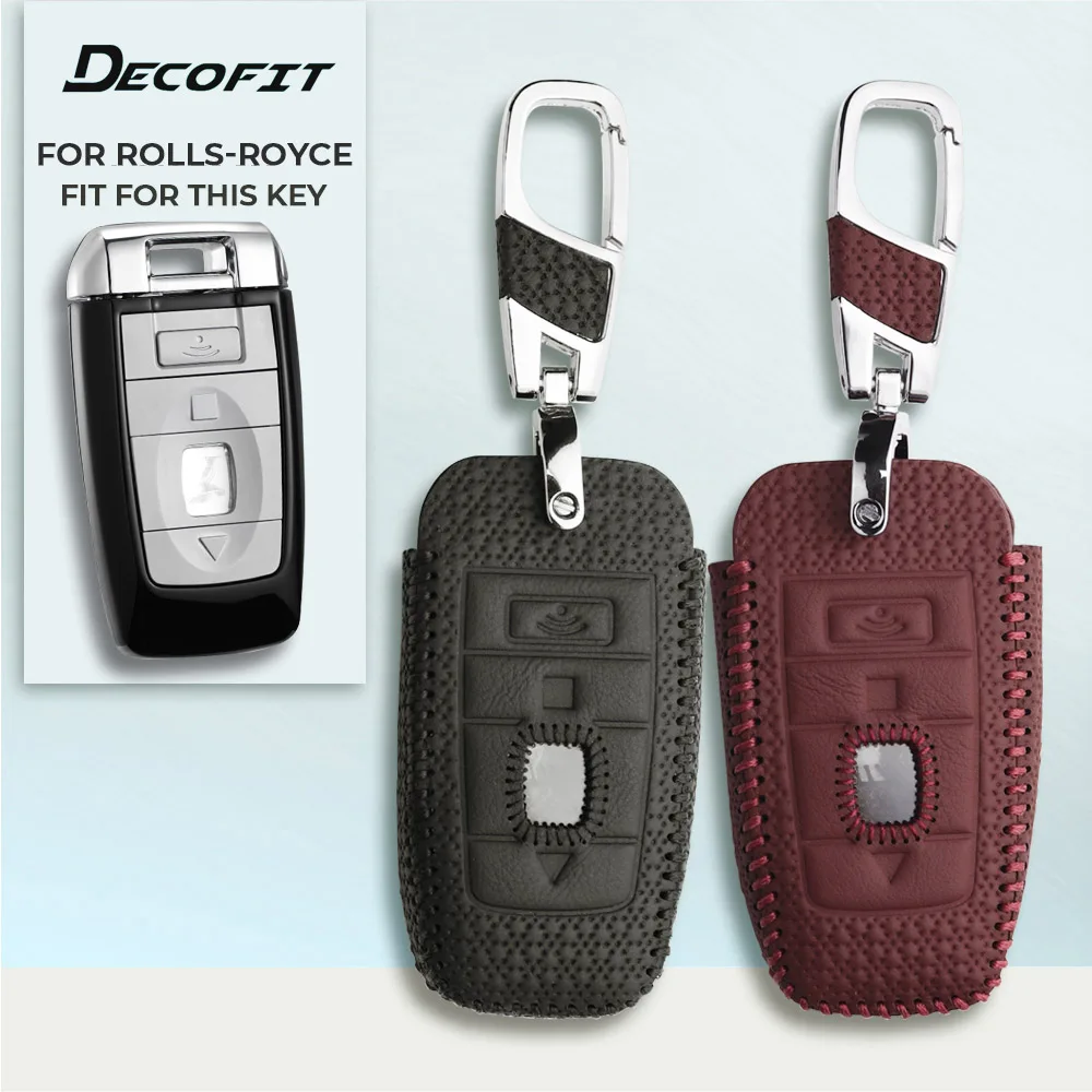 Чехол для ключей из натуральной кожи Rolls Royce Phantom 2018 черный значок 2017 брелок без