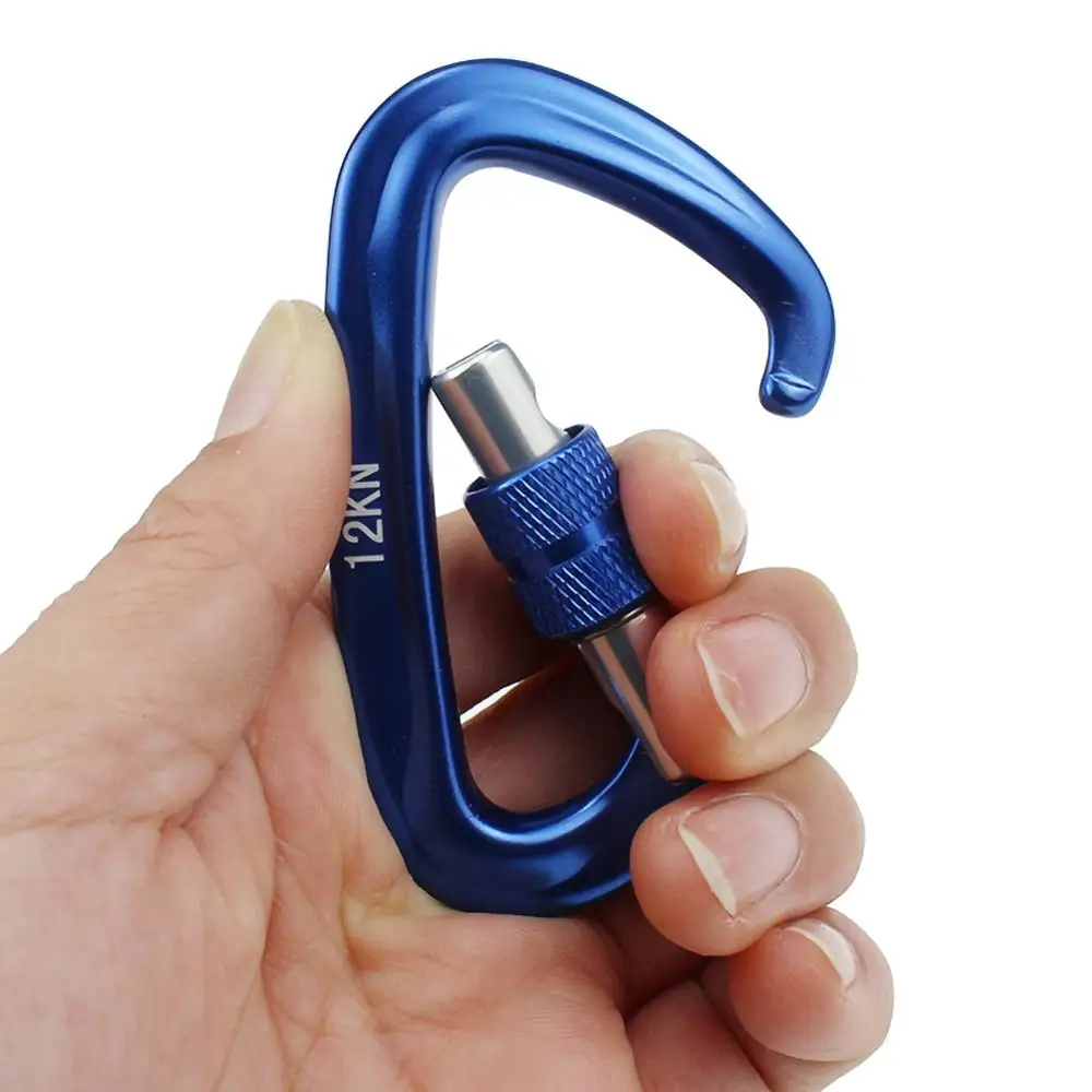 7075 aviation aluminum carabiner hanging 12KN Outdoor Camping Equipment Hunting Survival Kit Lock Tool | Спорт и развлечения
