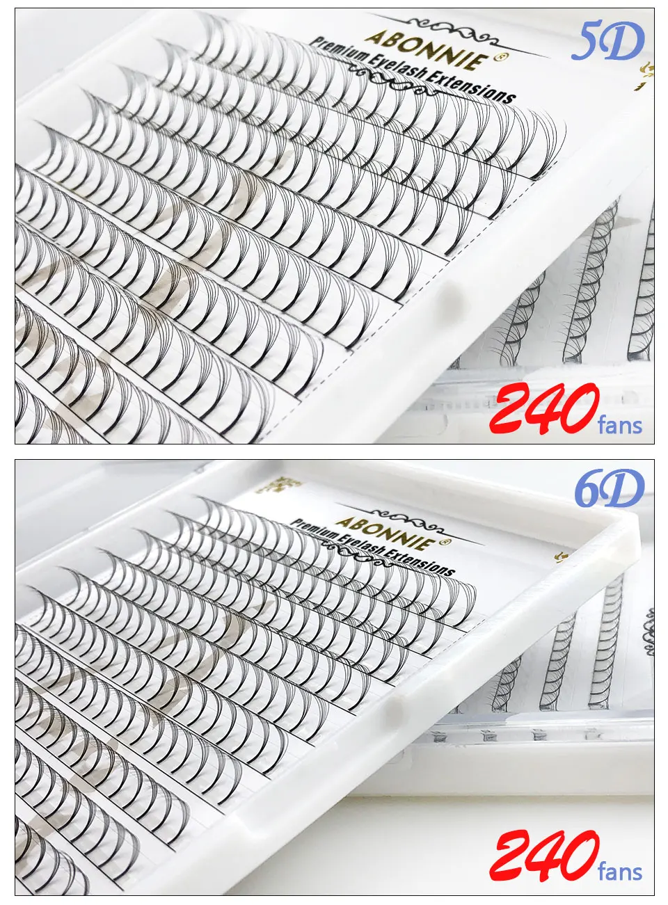 Abonnie big box Premade Fans Faux-Mink-Lash-удлинитель для макияжа-инструменты с коротким стержнем русский-объемные-удлинители