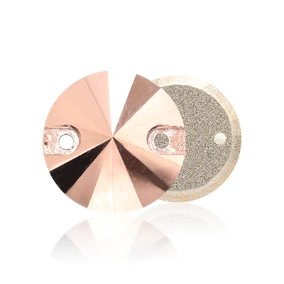 Rose Gold 20 шт. кристалл для нашивки K9 стеклянные стразы плоские круглые формы одежды ремесло камни алмаз для украшения или одежды DIY - Цвет: Rose Gold