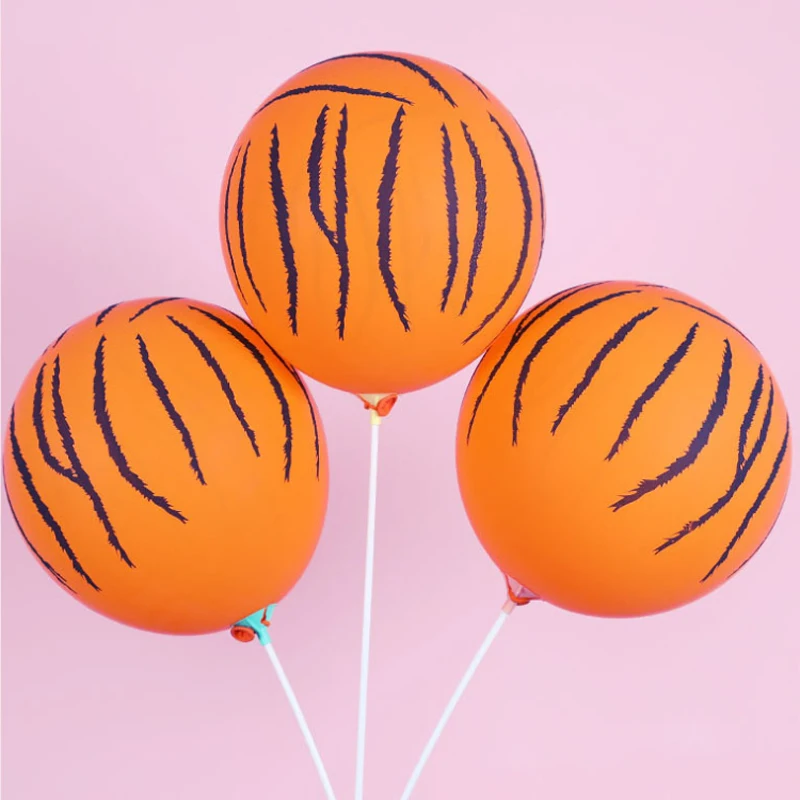 

50Pcs 12Inch Cartoon Baby Shower Latex Balloons Cow Watermelon Leopard Tiger Pattern Footprints Boy Birthday Party Wedding Decor