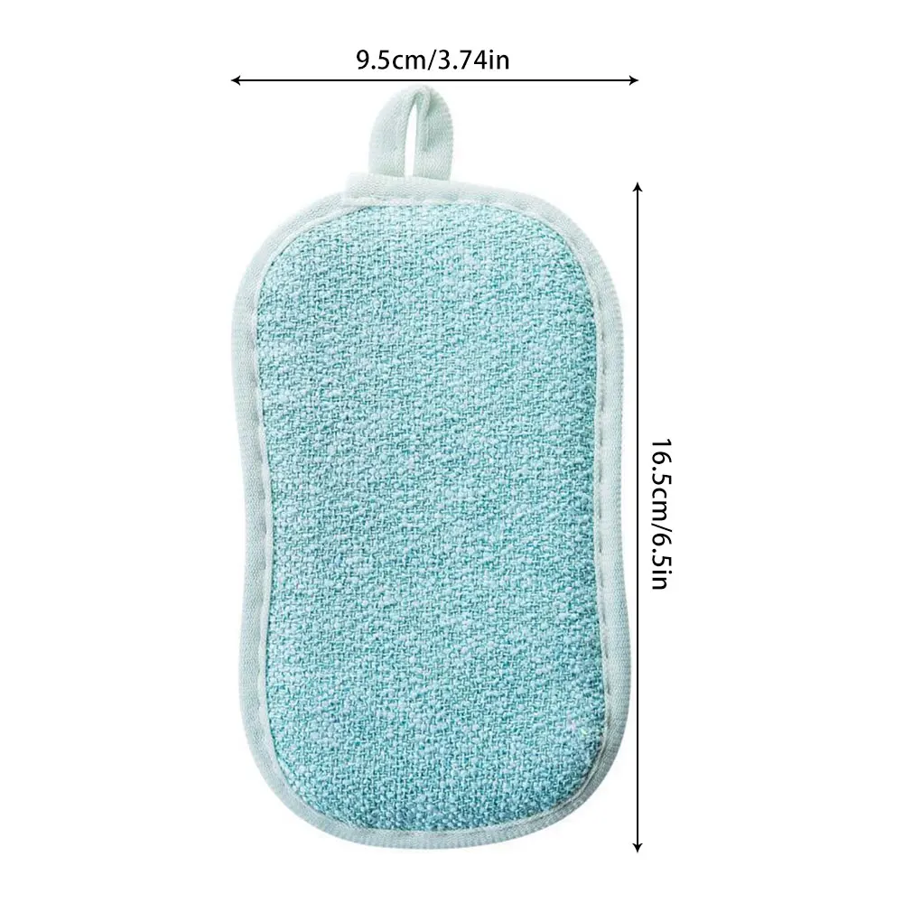 

4pcs Double Sided Scouring Pad Sponge Rag Cleaning Cloth Washing Dishes Absorbent Dishcloth Special Soft Towel Kitchen Supplies