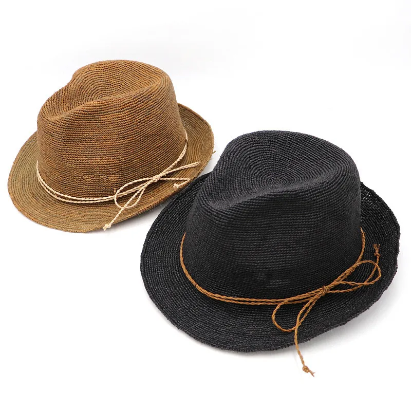 

202007-gaoda-200101British Style delicate fine raffia grass handmade fedoras cap men women leisure holiday beach jazz hat