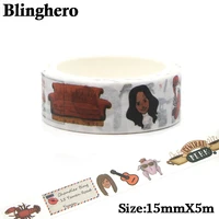 ca153 blinghero friends tv show washi band diy scrapbooking craft adhesive paper masking tape printed pattern stickers decals