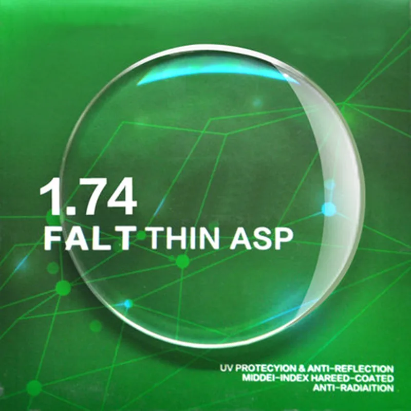 Ультра-тонкий индекс 1 74 анти-радиационная защита Оптический единое видение