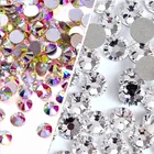 Супер Блестящий Украшение для ногтей ювелирное изделие на ногти стразы кристаллы дизайн ногтей искусство стразы SS3-SS50 головистой формы ясно не требуют горячей фиксации страз на клейкой основе, украшение для ногтей, A127