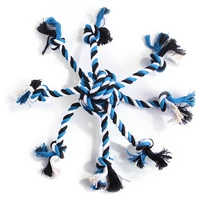 1 pcs dog bite toy rope multicolor pet dog puppy cotton chew knot toy durable braided bone rope funny tool pets dogs supplies