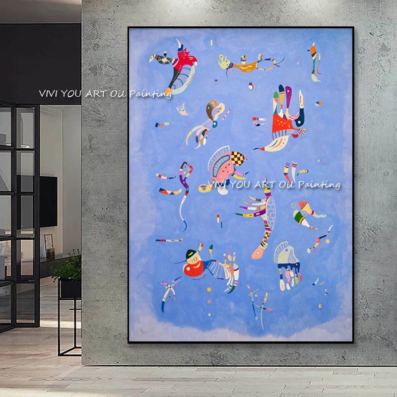 100% композиция ручной работы Wassily Kandinsky холст живопись для столовой украшение