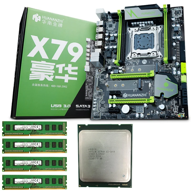 HUANANZHI материнская плата X79 Pro Материнская с двумя слотами M.2 Накопитель SSD