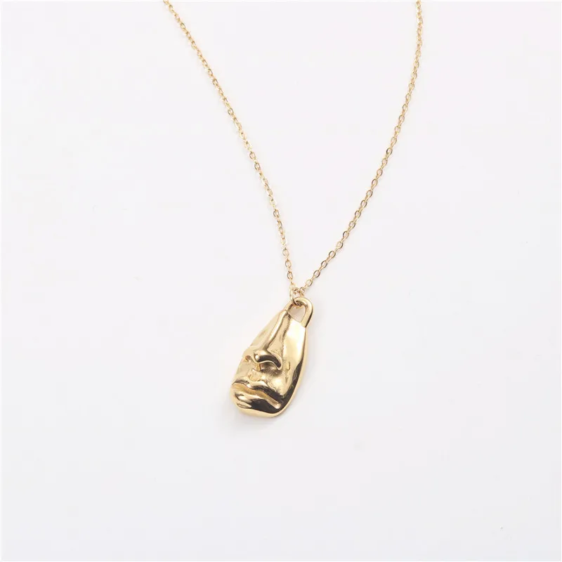 

High End Stainless Steel Jewelry Cute Face Pendant Necklace For Women