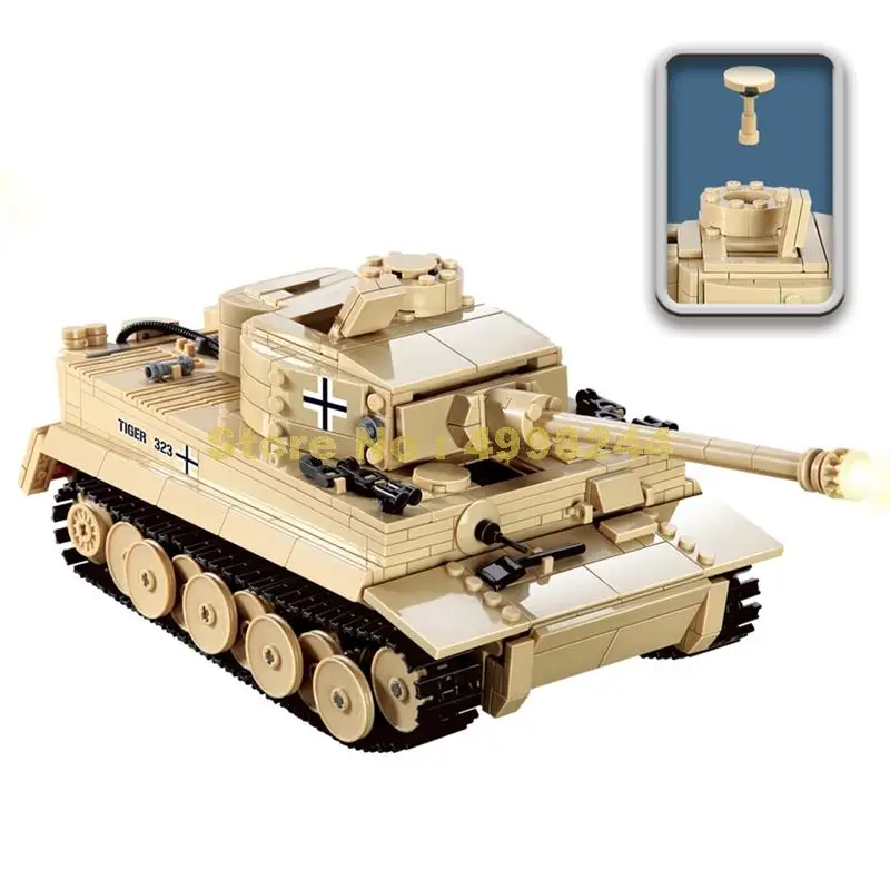 995 шт. века Военная Униформа panzer немецкий Король тигр бак Строительные блоки 1