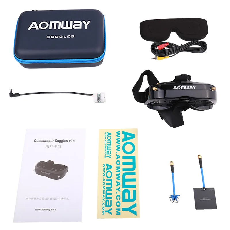 AOMWAY Commander V1S 64CH 3D видео очки FPV Artifact 5,8G для близорукости, обновленная версия V1