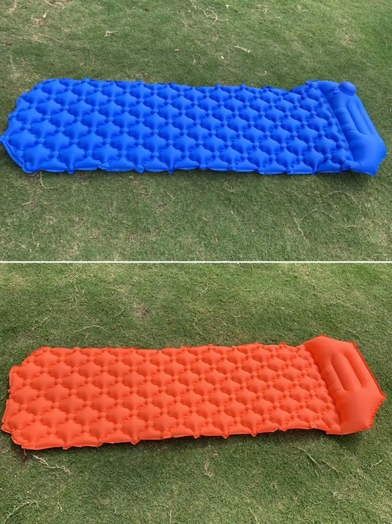 barato Almofada De Dormir De Acampamento Com Bomba Embutida Atualizado Esteira De Acampamento Inflável Com Travesseiro Para Mochila, Viajar, Caminhadas