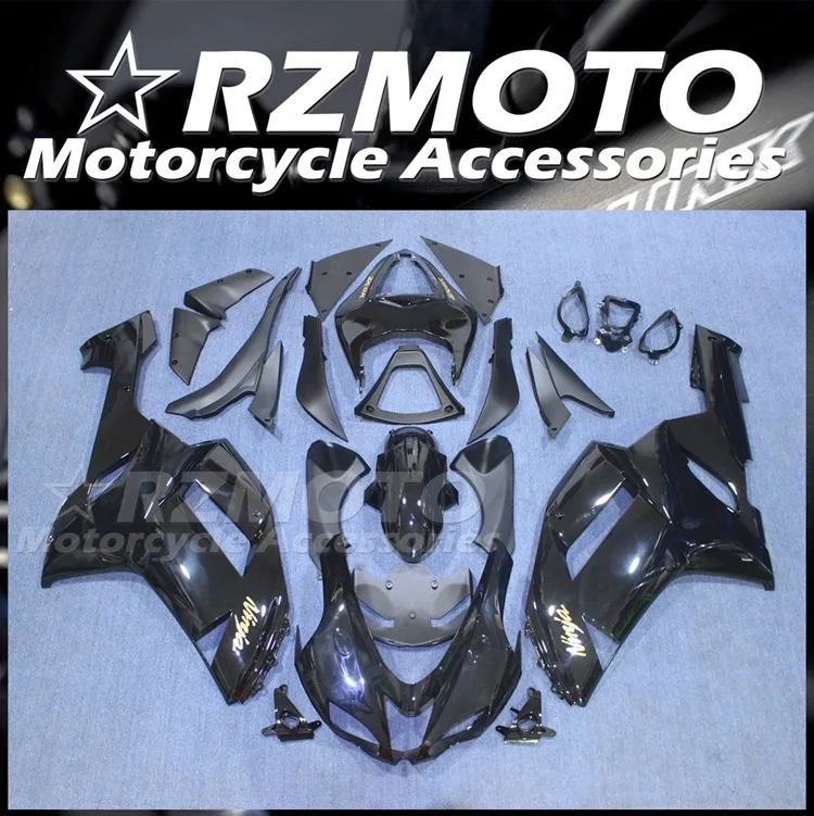 

4 подарка, Новый обтекатель из АБС-пластика, подходит для Kawasaki Ninja ZX-6R ZX6R 636 2007 2008 07 08, черный комплект кузова