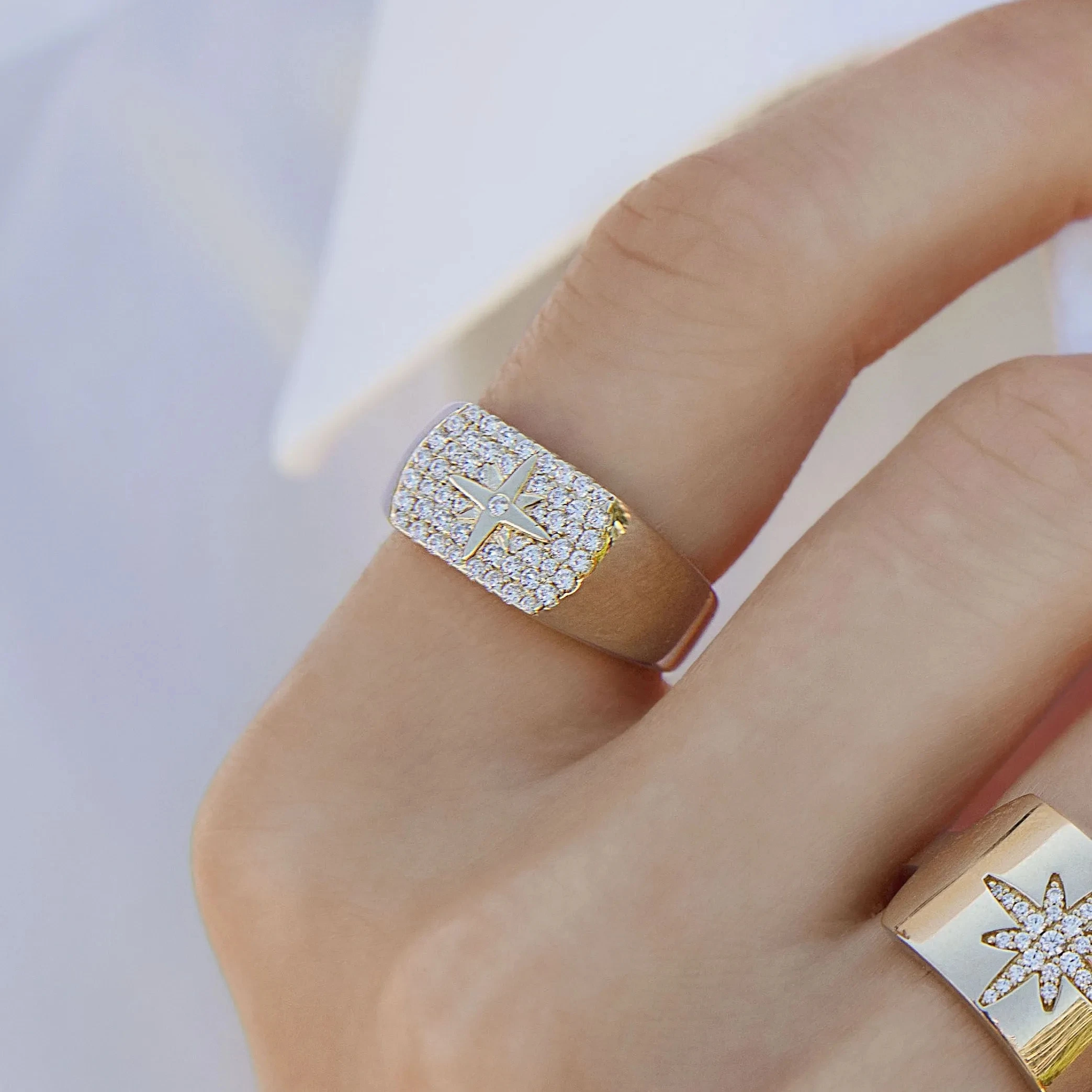 Модный шарм из стерлингового серебра копия 1:1 желтое серебро проложенный звезда