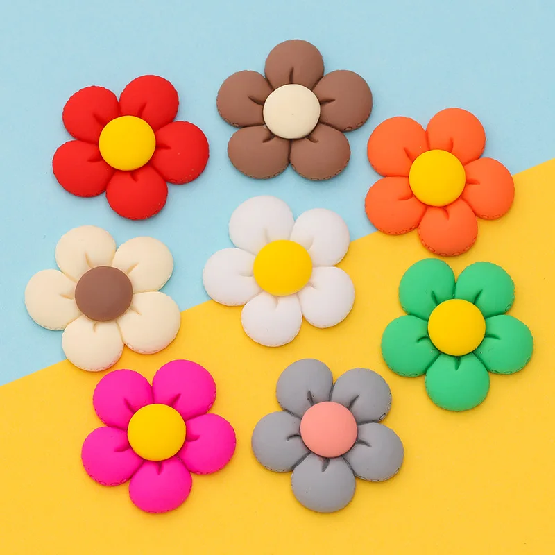 

kawaii Flowers Flatback Resin Cabochons Scrapbooking Craft DIY Hair Bow Decoration Headwear Embellishments Accessorie