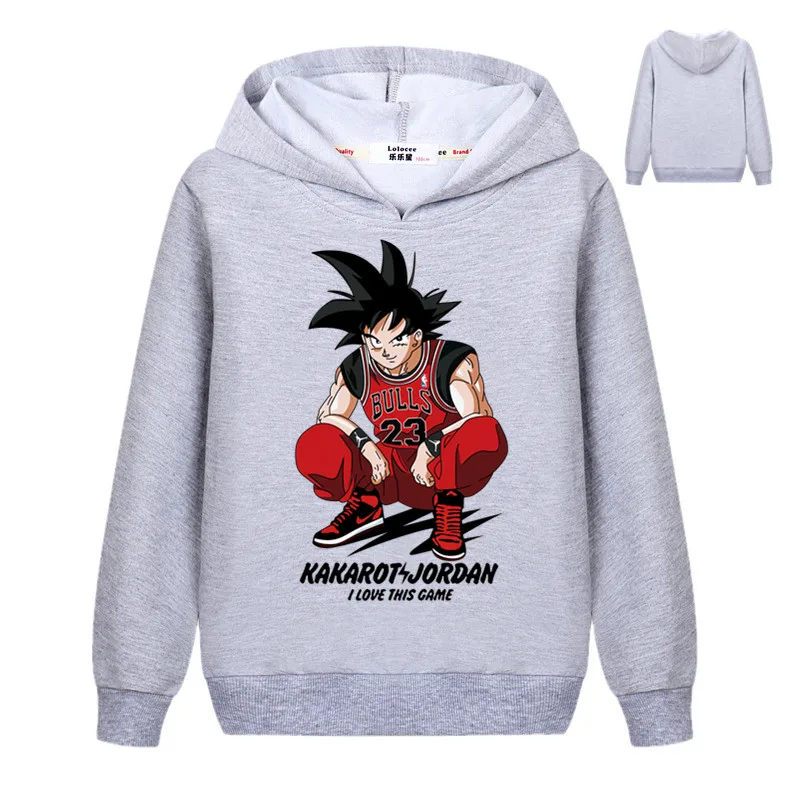 Dragon Ball Z Vegeta/Детские толстовки с капюшоном для мальчиков и девочек, Аниме Супер Саян Гоку толстовка с капюшоном DBZ, Молодежные пуловеры, верхняя одежда, куртка, спортивные костюмы - Цвет: gray