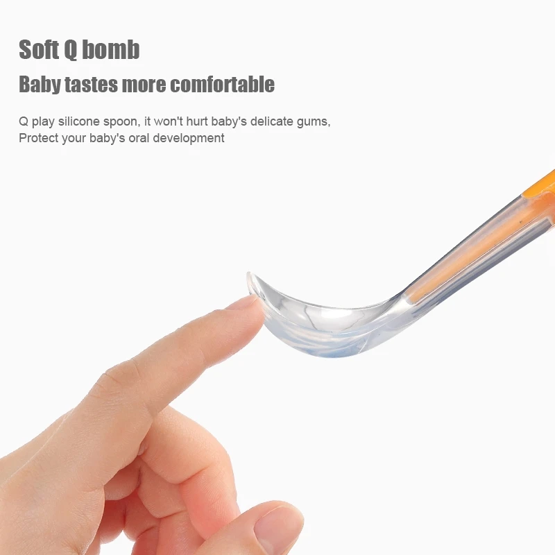 Детская Ложка Rikang детские столовые приборы мягкая силиконовая ложка инструменты