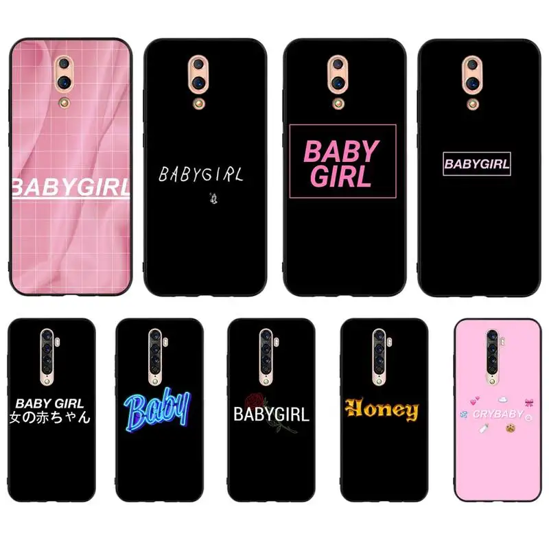 

BABY Babe babygirl honey line Text Phone Case For OPPO A5 A9 A5S A1K A37 F7 F5 F9 RealmeX C2 C3 X2PRo XT 3 5 6Pro Reno2Z