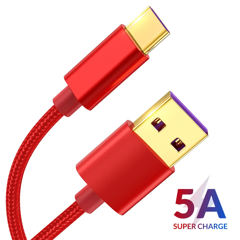 Оригинальный 5А USB Type C кабель для Huawei Mate 30 20 P30 P20 Pro Lite USBC шнур Быстрая зарядка