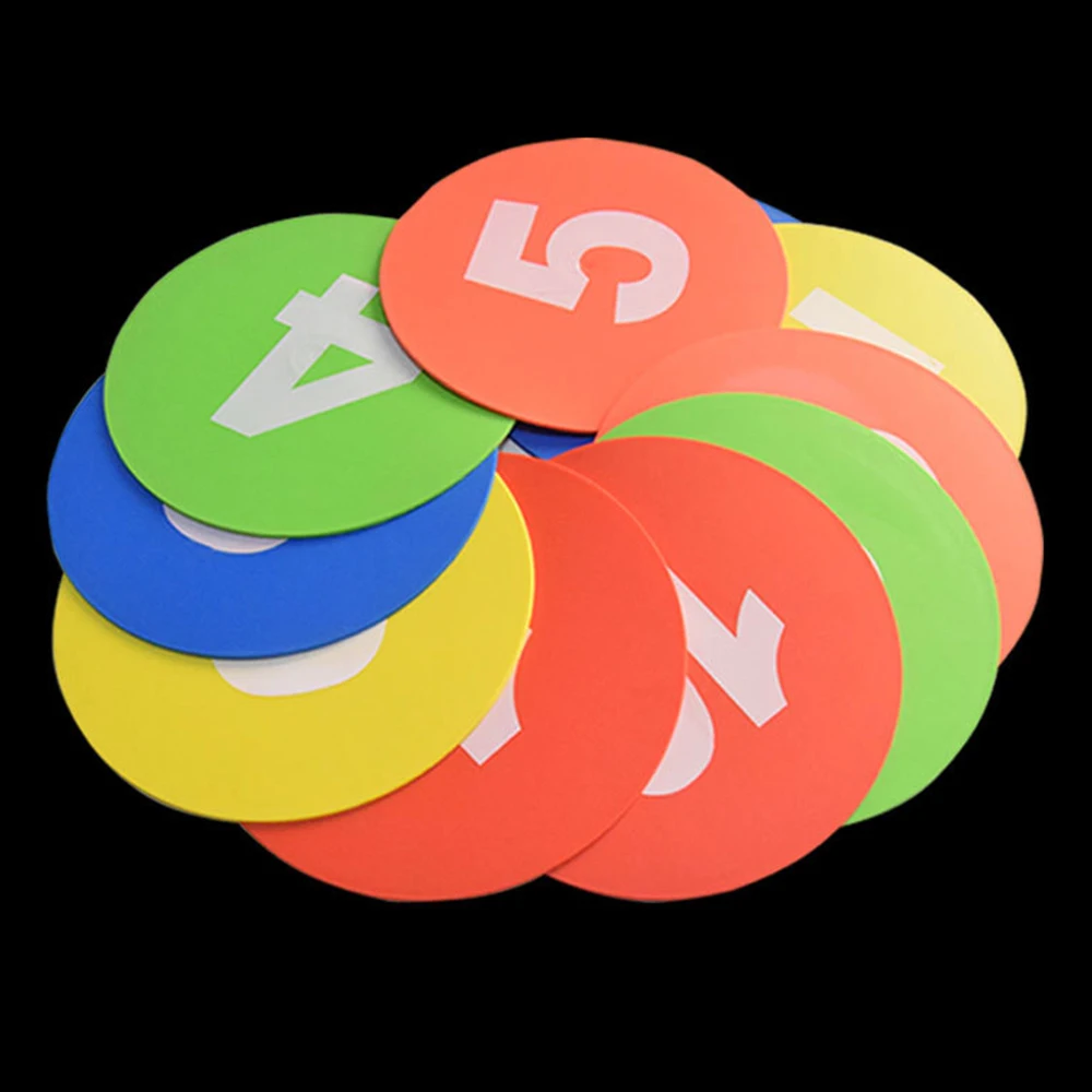 10 шт./компл. футбольное тренировочное оборудование знаки диски маркеры цифровые