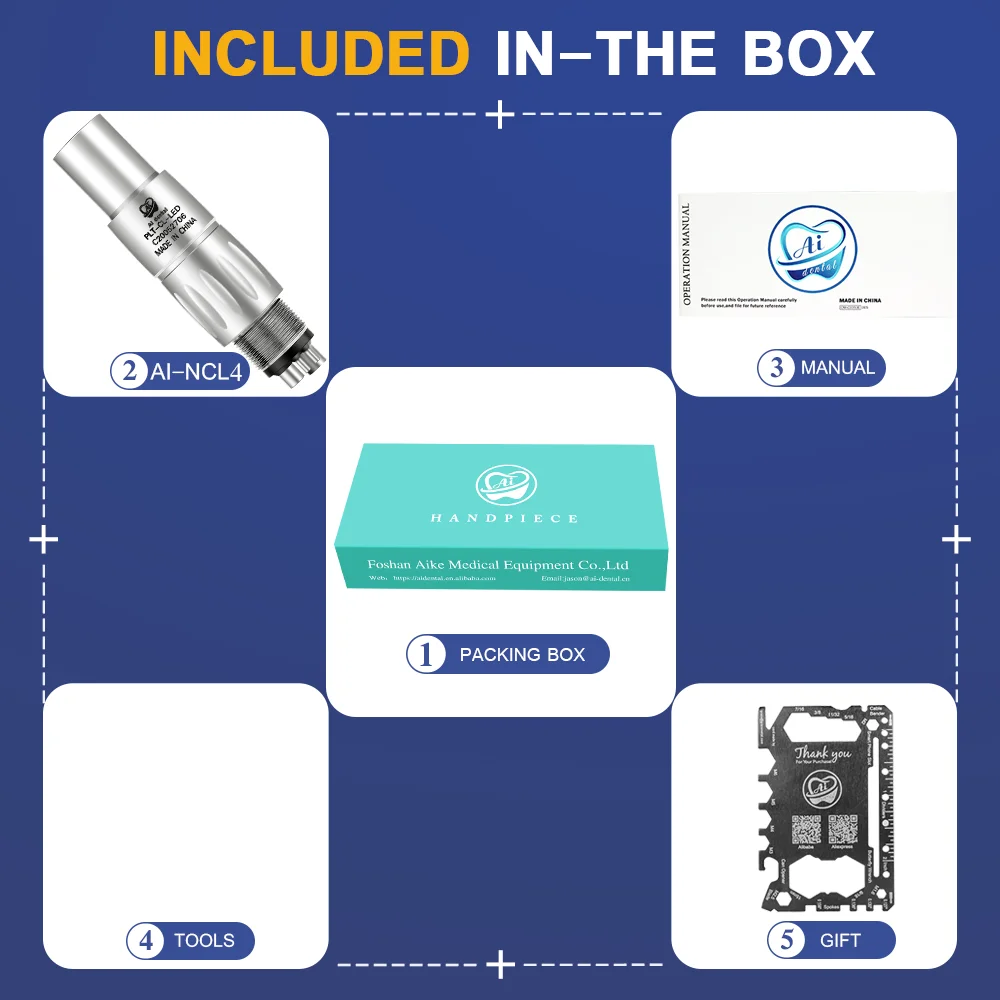 

Dental laboratory oral therapy handpiece X600L/X700L spare parts self generator led quick coupling