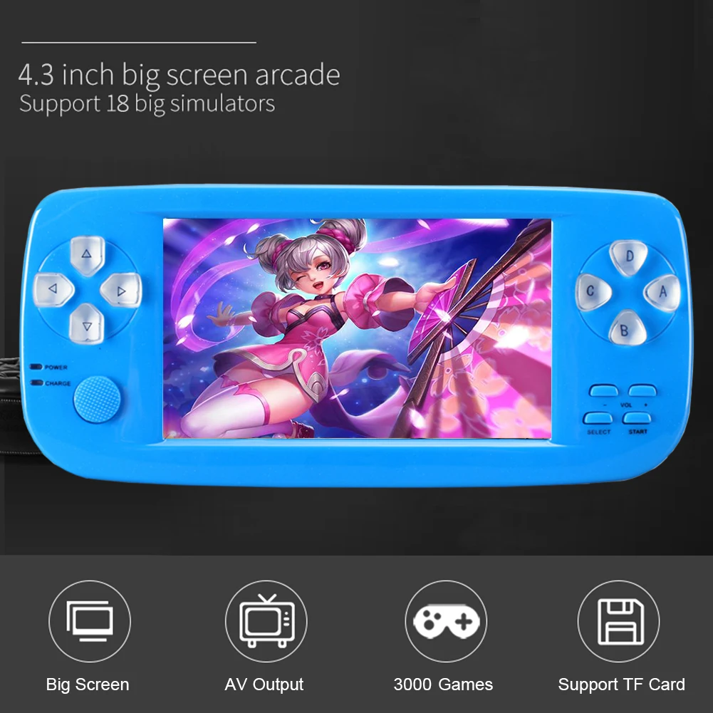 

Handheld Game Console HD Large Screen 8G Built-in Games Classic Game Retro Handheld Video Game