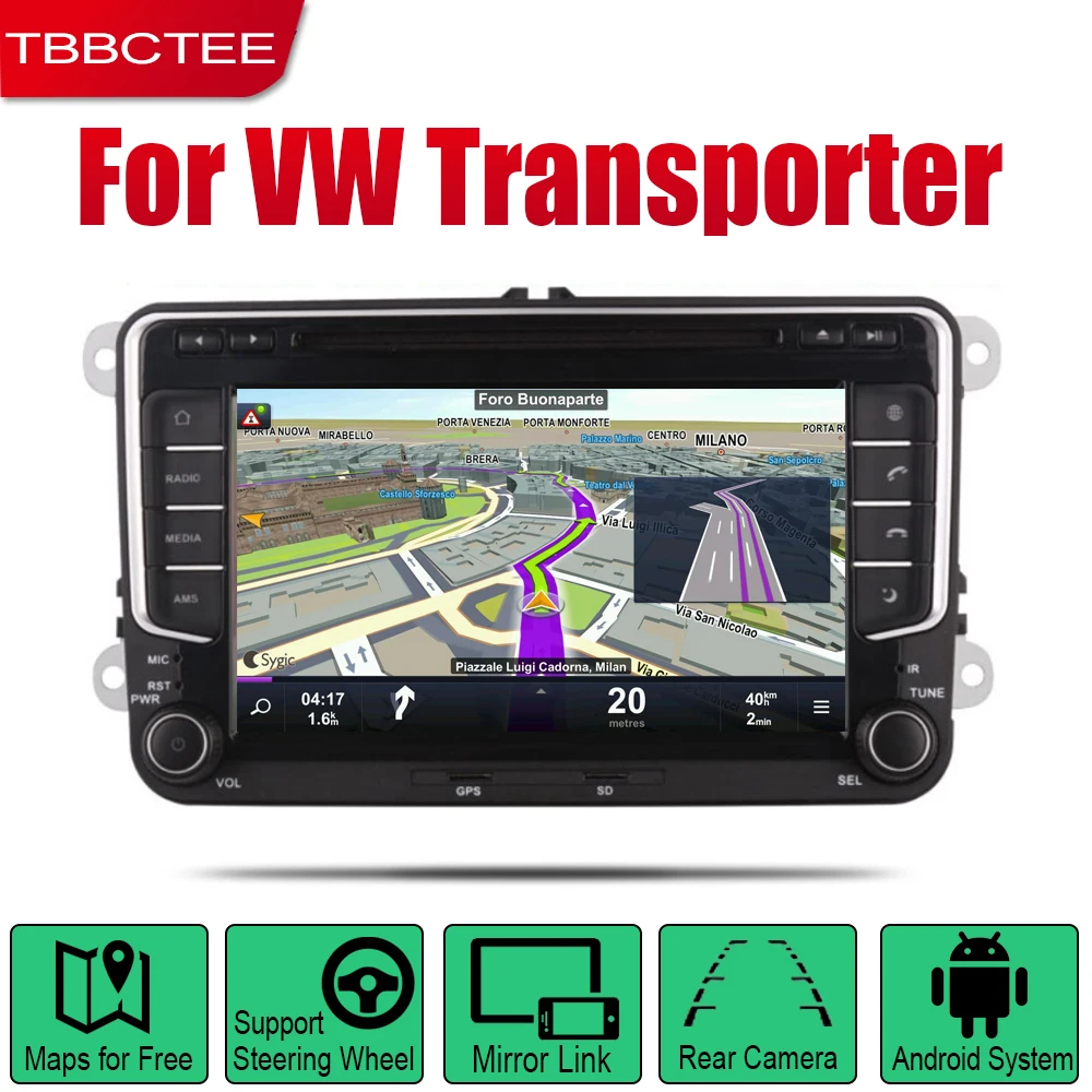 TBBCTEE Android 2 Din Авто Радио DVD для Volkswagen VW Transporter 2010 ~ 2018 Автомобильный мультимедийный