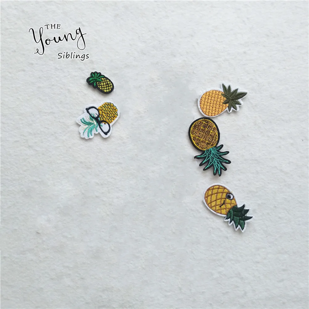 Ананас железо на пластыри горячая Распродажа вышитая аппликация швейная одежда
