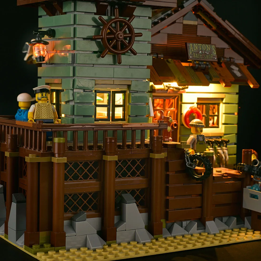 Мелкие детали для строительных блоков аксессуары USB комплект освещения рыбалки