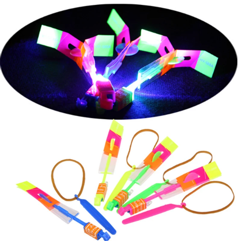 24PCS Party Articles Slingshot Flying Arrow LED UFO Bamboo Dragonfly Hot Sale Luminous Fairy Toy Festival Accessories | Дом и сад