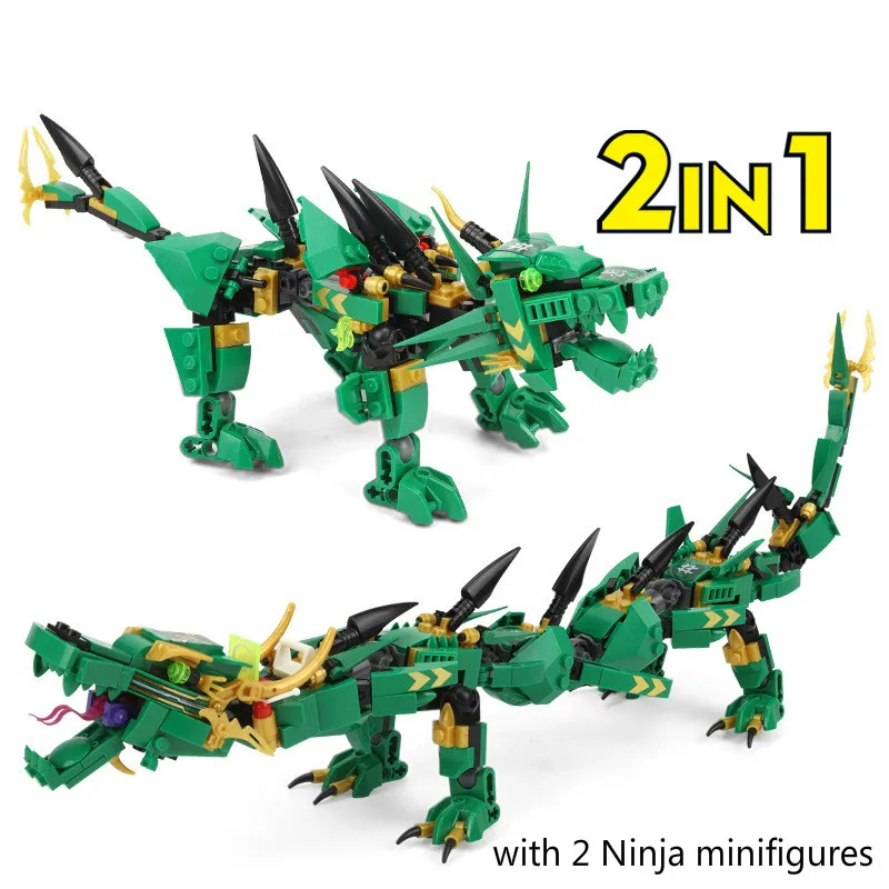

Compatible with Ninja Movies Building Blocks 2 In1 Transform Dragon Turn Into Ninja Mecha Blocks Action Figures Kids Toys
