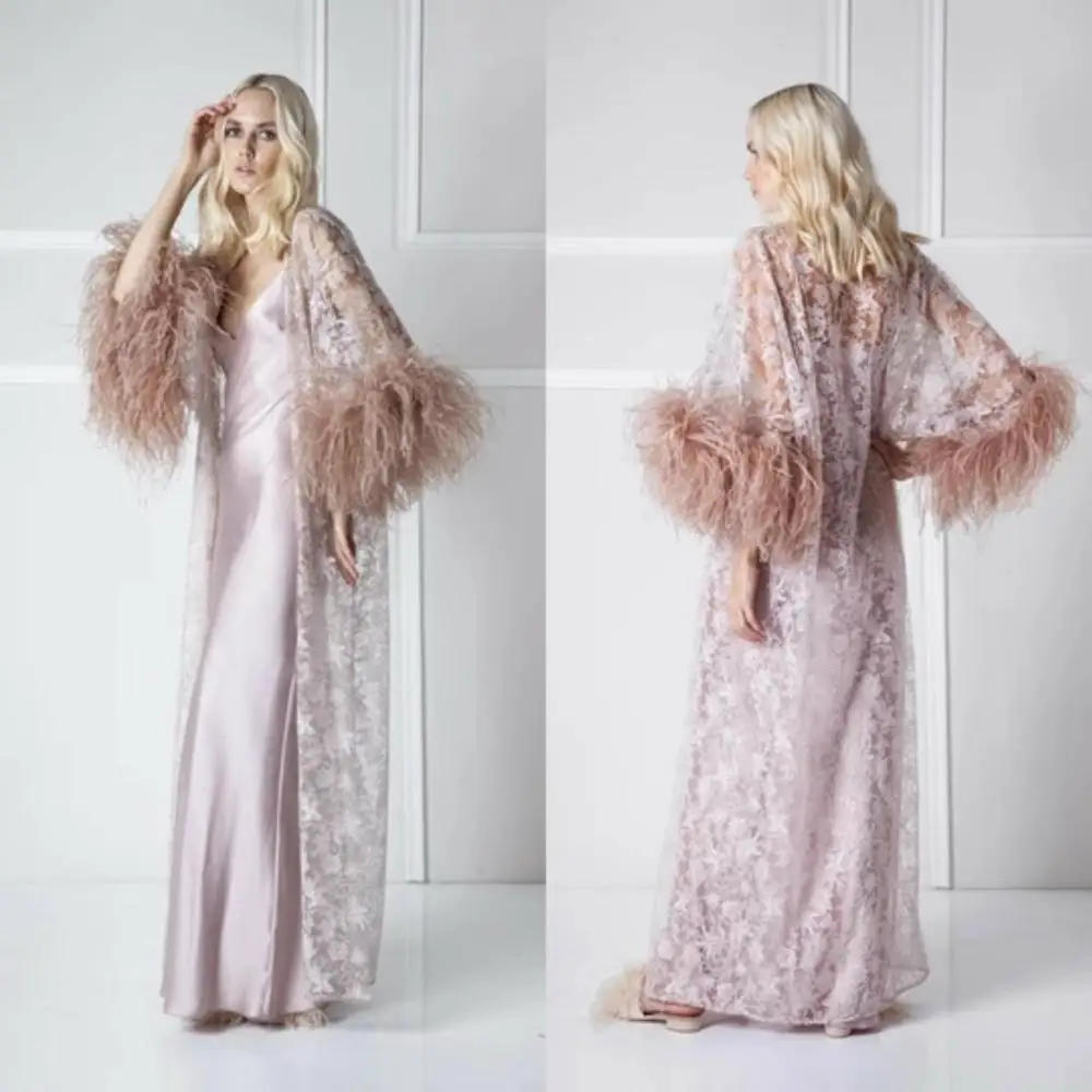 

Ночные рубашки с перьями, кружевные, 2 шт.