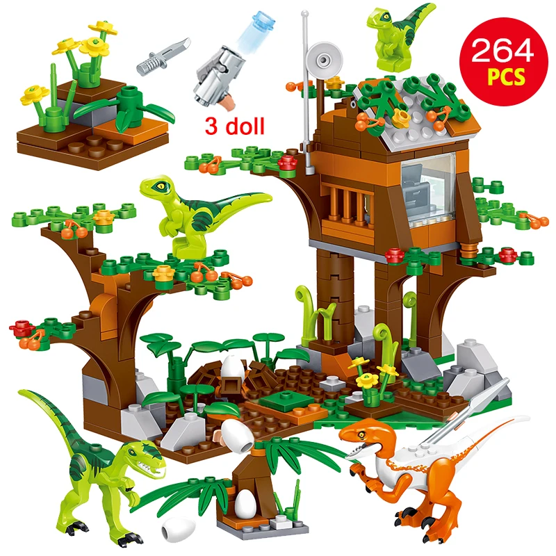 264 шт. из фильма Парк Юрского периода Динозавров родителей институт строительные