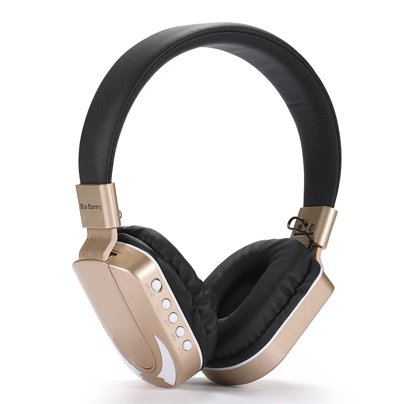 Gold Игровая bluetooth-гарнитура беспроводной микрофон объемные стерео наушники для ПК ноутбука PS4 Xbox бег тренажерный зал Handsfree наушники - Цвет: Gold