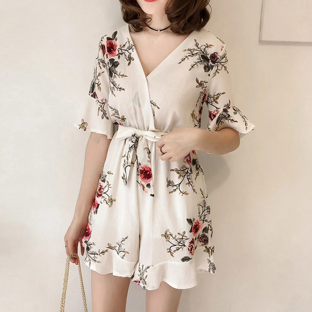 Модные летние боди женские костюмы женский короткий комбинезон с V-образным